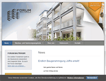 Tablet Screenshot of forum-bautraeger.de